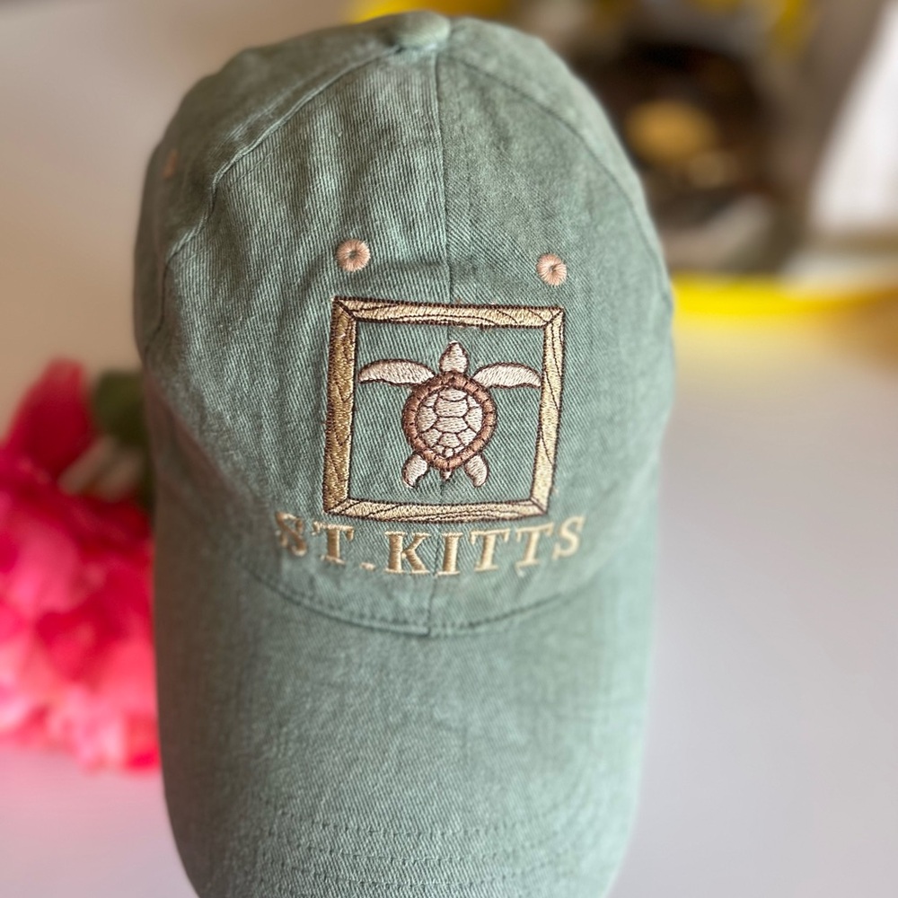 West indie’s turtle embroidery baseball hat st.kitts